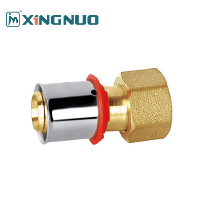 1/2 Chrome Plated Brass Compression Fitting with Round Handle for Water Applications PEX Fittings Red Socket Elbow Tee