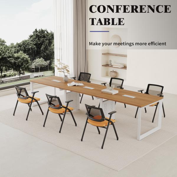 Rectangular Industrial Design Style Office Conference Table for Professional Office Space