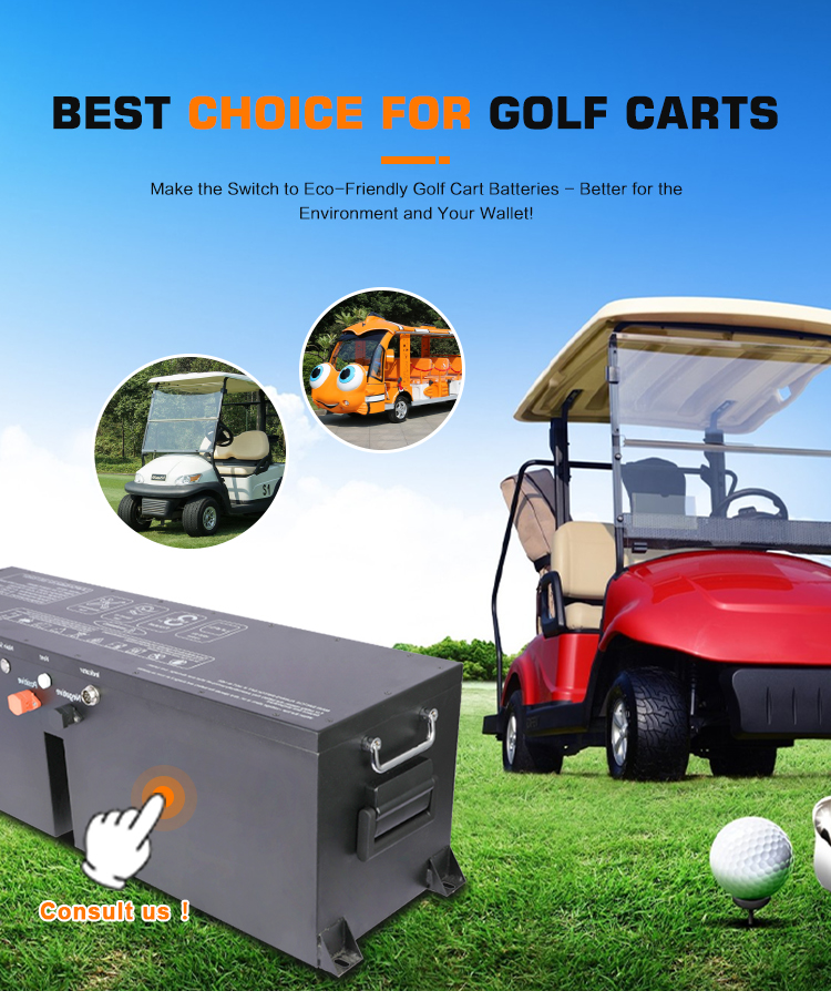 LiFePO4 Lithium Golf Cart Battery 48V 150AH For Ezgo Yamaha 0