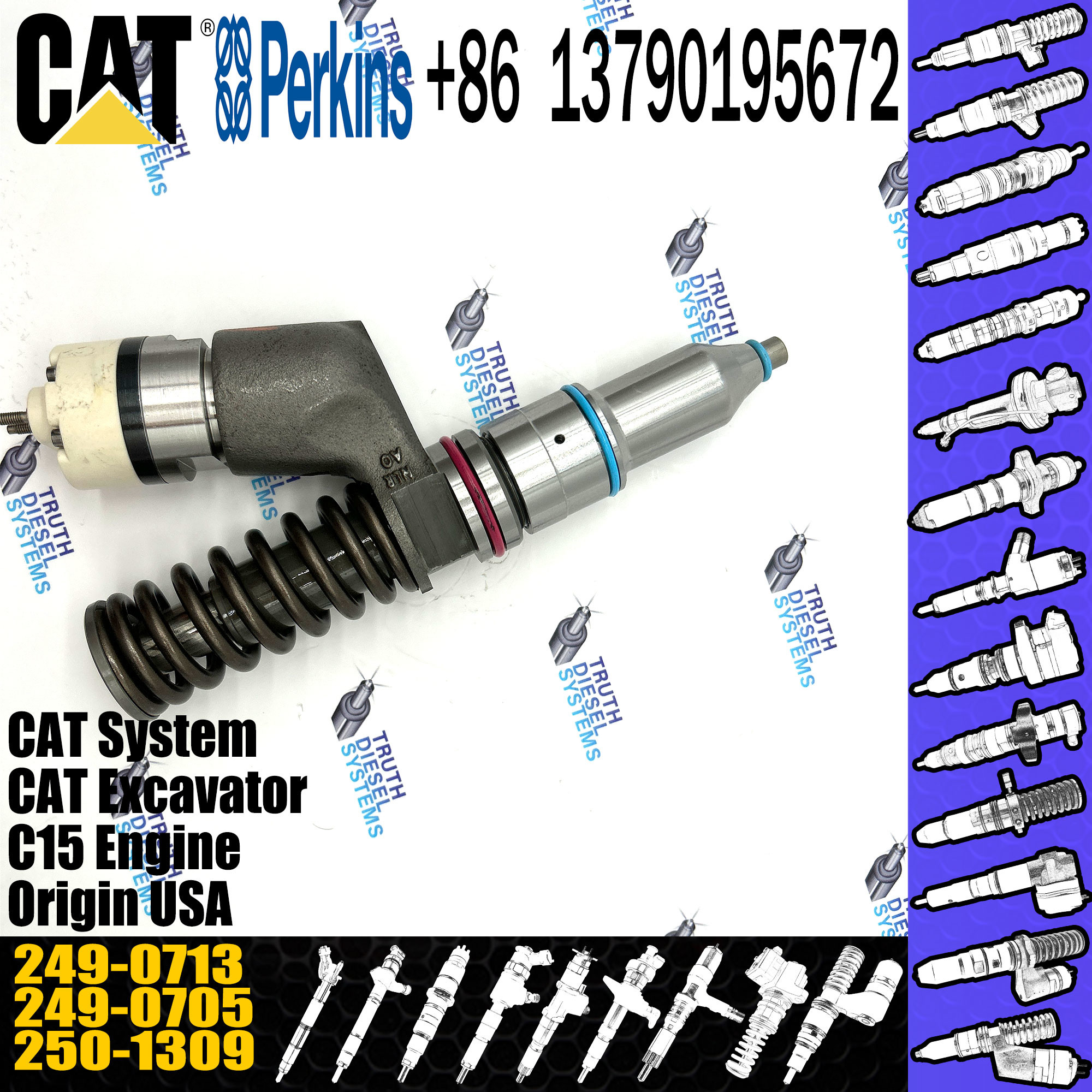 Common Rail Engine Spare Parts E345C E345D Diesel Fuel Injector Nozzles