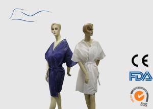 China SPA Services Use Disposable Kimono Robe White Color Opening Cuffs Type wholesale