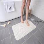 White Waterproof PVC Cushioned Bathtub Mat Extra Long