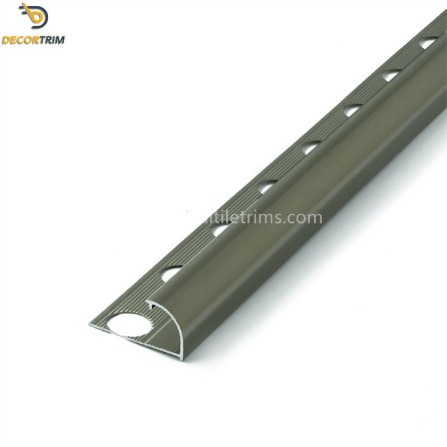 0.8mm Thickness Decorative Metal Trim Tile Edge Trim Inside Corner Trim Matt Titanium