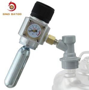 China Portable Aluminum Compact CO2 Regulator 60PSI For Carbonation wholesale