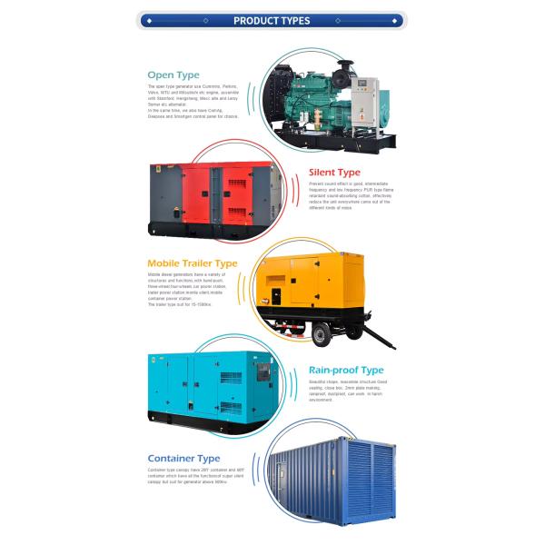 Intelligent 375 Kva Diesel Generator Set 30Kva Diesel Generator 60Kw