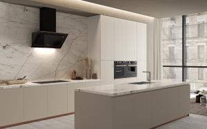 China Customized White Melamine Kitchen Cabinets Fitted With Stainless Steel Sink Cabinet wholesale
