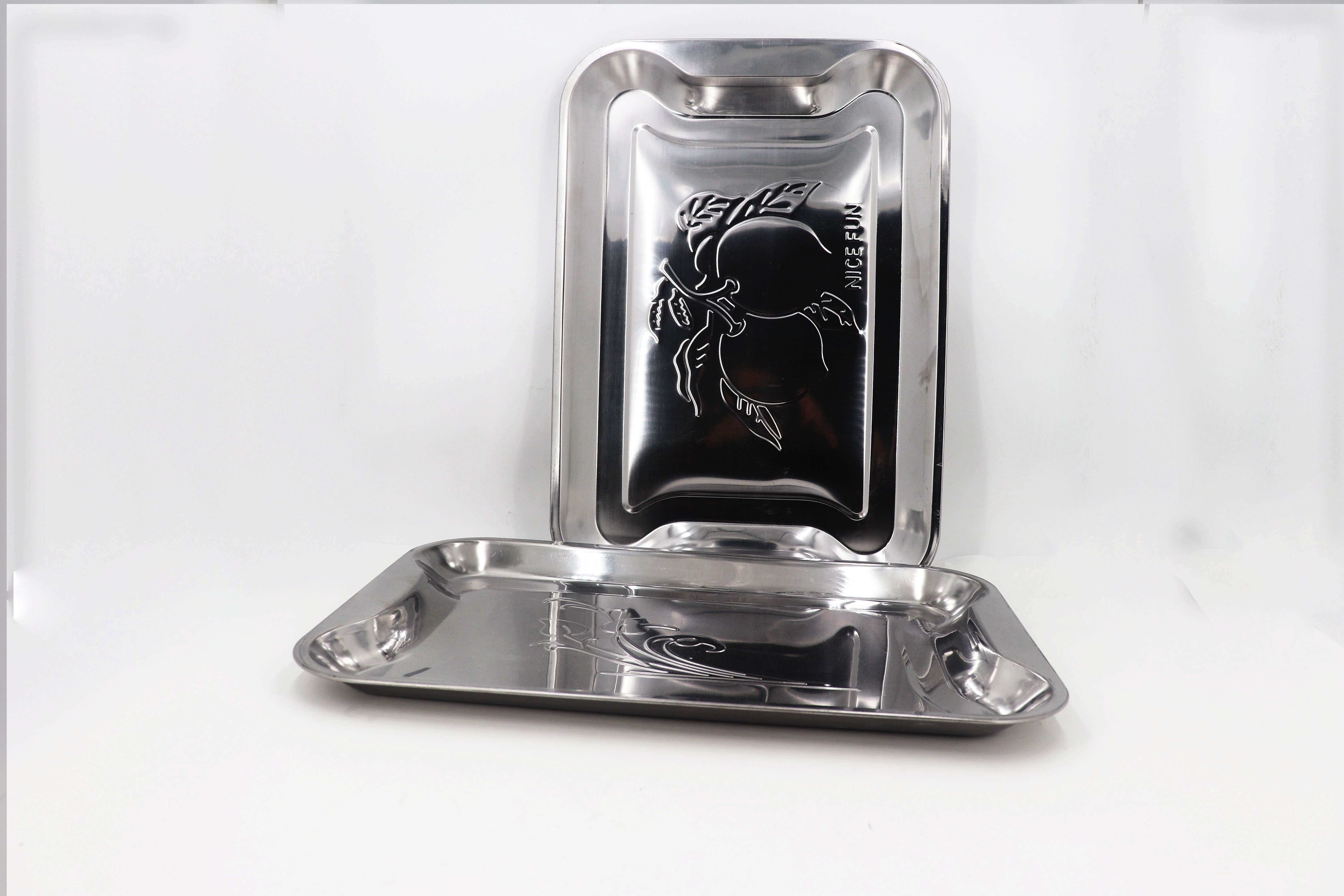 Durable Stainless Steel Rectangular Tray , Custom Stainless Steel Serving Trays