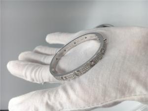 China Simple Diamond Bangle Bracelet , 18k White Gold Love Bracelet wholesale