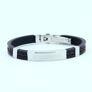 China Factory Direct Stainless Steel High Quality Silicone Bracelet Bangle LBI41 wholesale