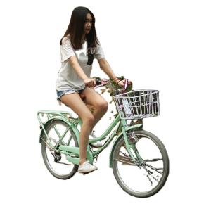 China Candy Macaron Color 6 Speed OEM ODM 24 26 Inch Ladies Cycle with Basket wholesale