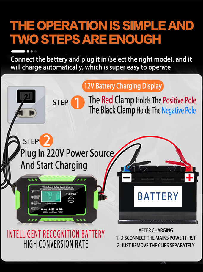 OEM GEL UPS Battery Intelligent Pulse Repair Charger 12V