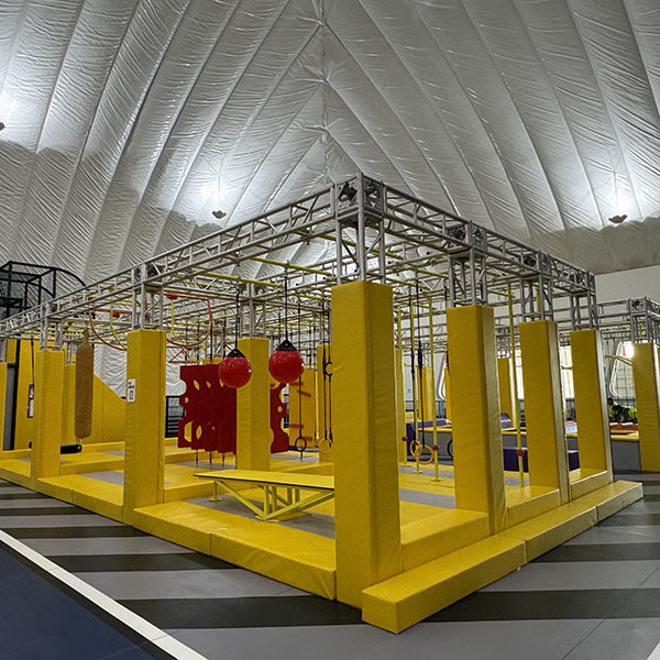 Multiple Color Playground Ninja Course , Obstacle Course Playground Equipment