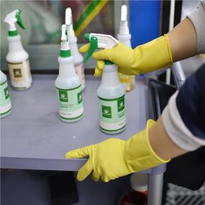 China Anti Chemicals Long Sleeve Rubber Gloves Unlined Abrasion Resistance wholesale