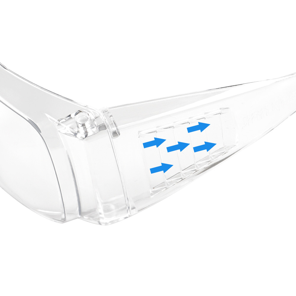 Clear Anti Fog Protective Medical Safety Goggles , Worker Eye Protection Transparent Safety Goggles