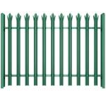 Height 1500mm D Section Palisade Fencing Pales PVC Coated