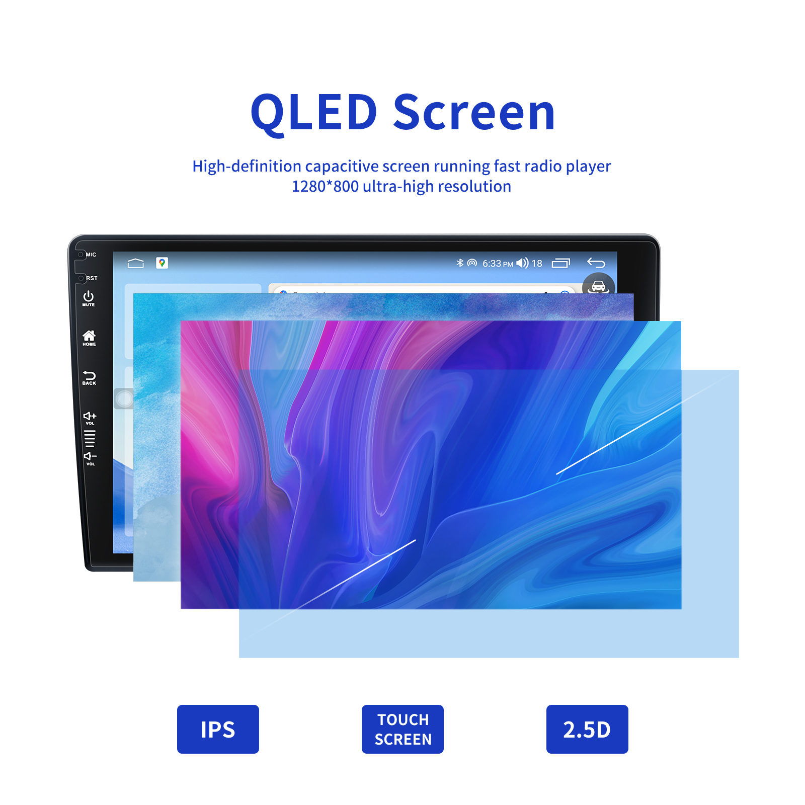 Universal Car 9''2Din Android Multimedia Player with Built-in Wireless CarPlay and GPS