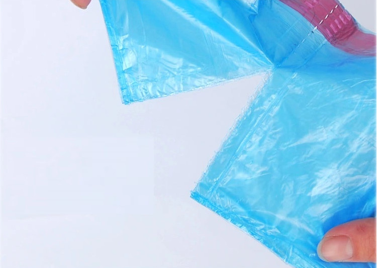 HDPE Packaging Home Garbage Bags , Drawstring Trash Can Liners Customized Size