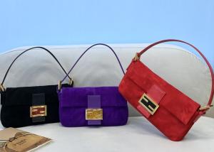 China Classic Single Strap Shoulder Bag Pure Color Underarm Bag Baguette Bag wholesale