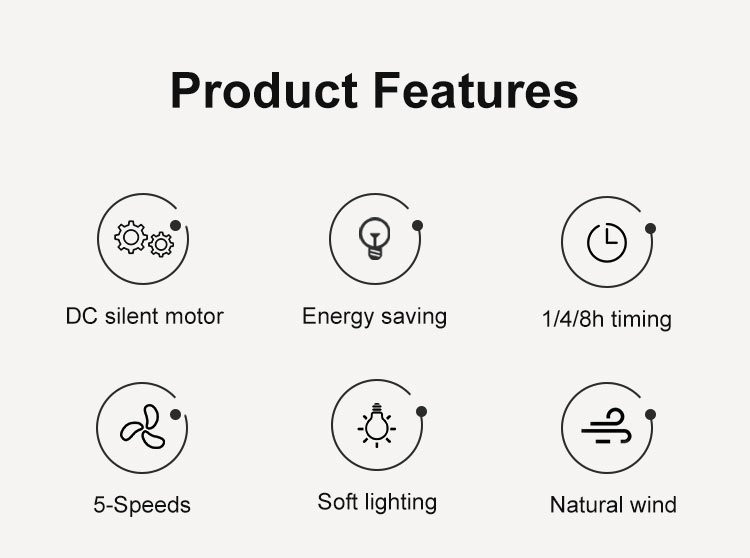 100% Copper Motor 52 Inch 1320cm Energy Saving 5 Blade LED Ceiling Fan for Hall Room