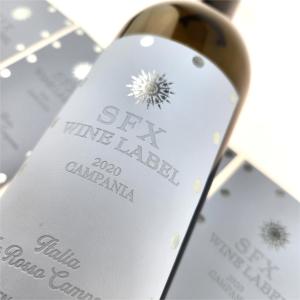 China Luxury Leather Sticker Packaging Wine Label Waterproof Embossed Red Wine Labels for Bottles wholesale