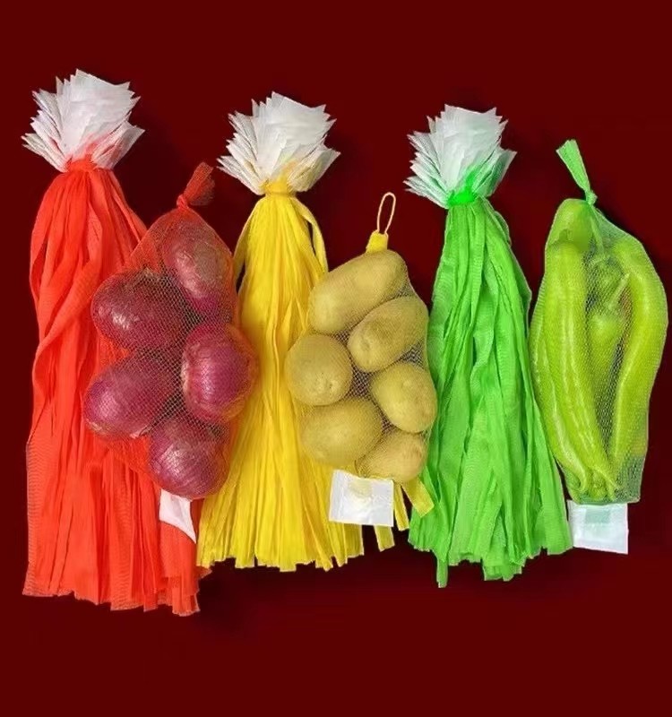 Fruits LDPE Net Mesh Sleeve Bag For Orange Lemon Packing