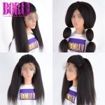 BORUI Indian Preplucked Kinky Straight Human Hair Transparent Swiss Lace Front