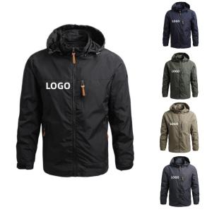 China Jacket Men Outwear Waterproof Windbreaker Hooded Jackets Mens Sportswear Coat Outwear Plus Size Jacket wholesale