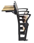 Custom Folded Seat School Desk And Chair For Lecture Room 5 Years Warranty