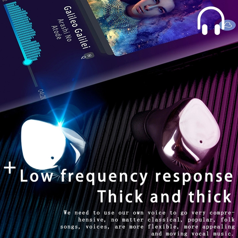 800mah Charger Cable Bluetooth Earphone Buds , Wireless Earphones For Running