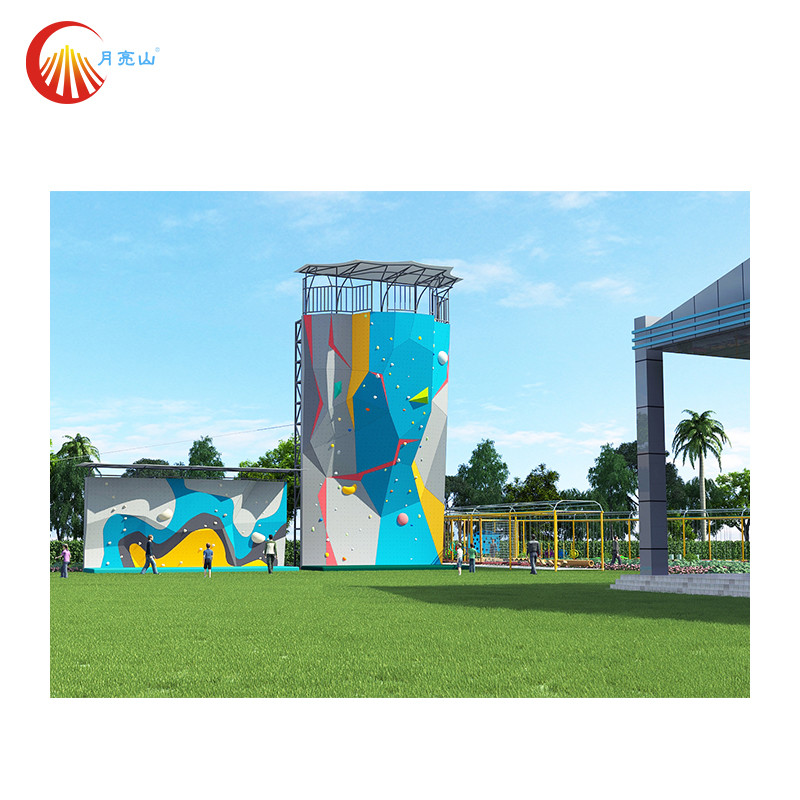 School Park Outdoor Climbing Wall Anti UV Custom Dimension Pattern