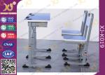 Wooden Double Training Seminar Table And Chair Set Adjustable Height