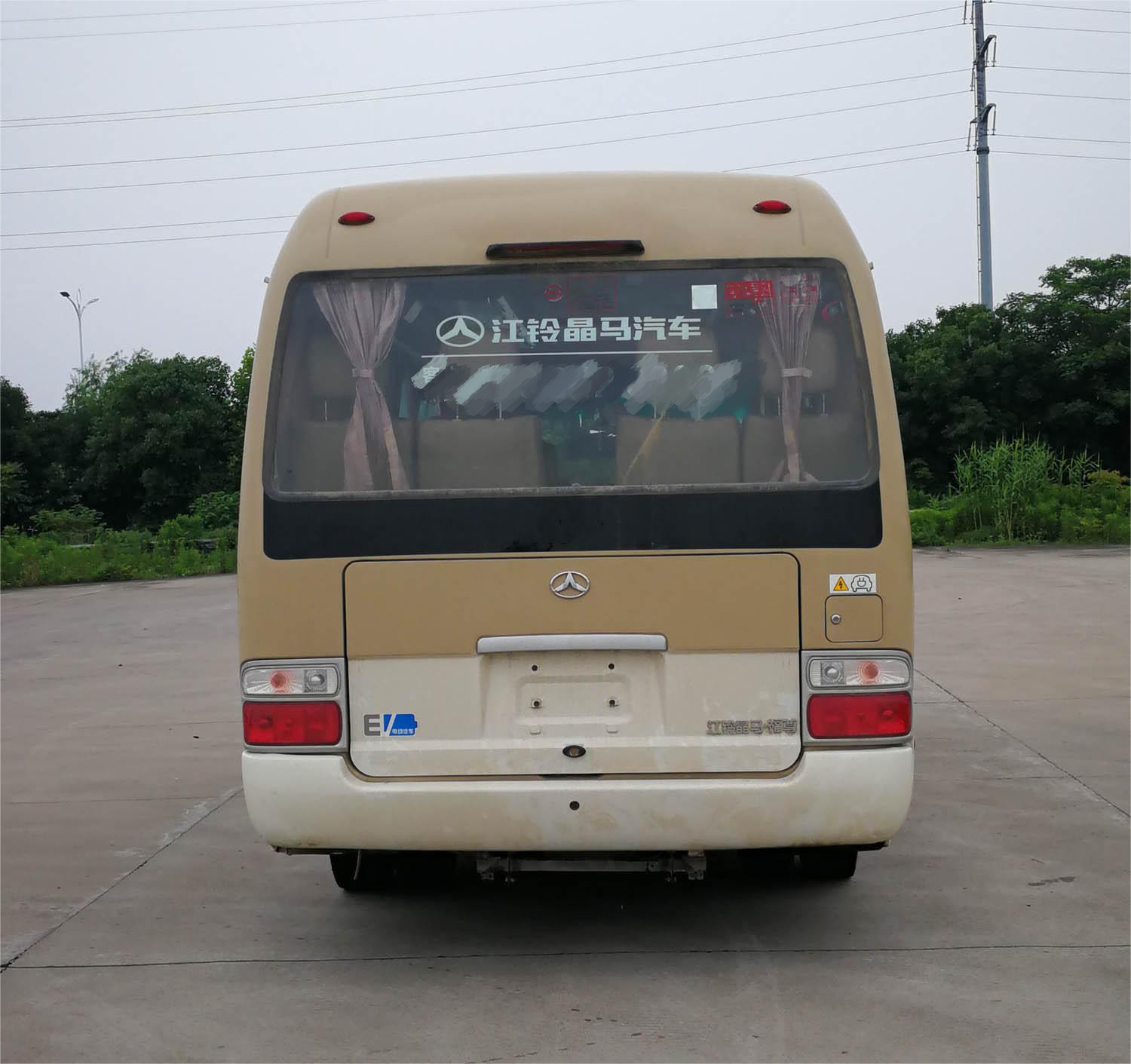 Brown 23 Seater Electric Bus EV Roadways Electric Passenger Bus