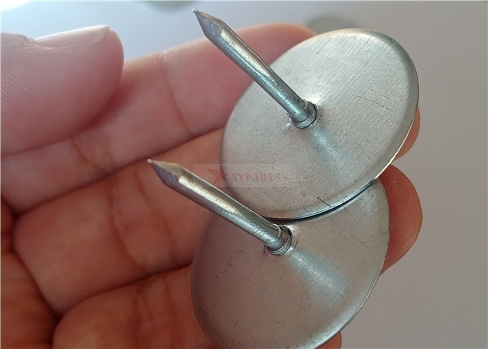 1-1/8" Capped Capacitor Discharge Cd Weld Pins To Fasten Insulation To Inside Of Sheet Metal Air Ducts