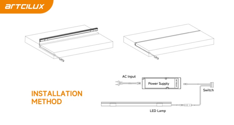 10MM PCB LED Ribbon Light , Slim Aluminum Profile LED Light For Cabinet And Recessed Mounting