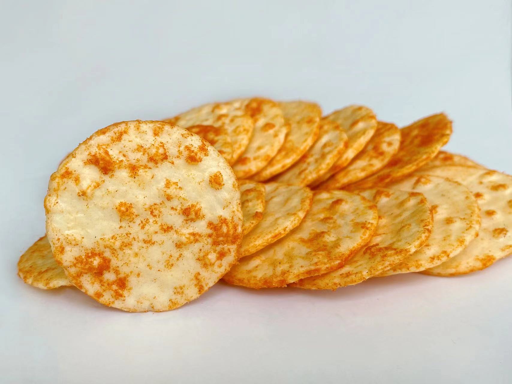 Popular Snack Triangle Corn Rice Crackers Crispy OEM Flavored Biscuits