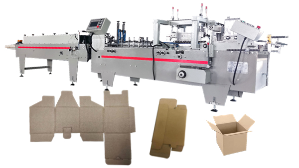 Automatic Mini Corrugated Box Folder Gluer Paper Forming Machine Folding Gluing Machine