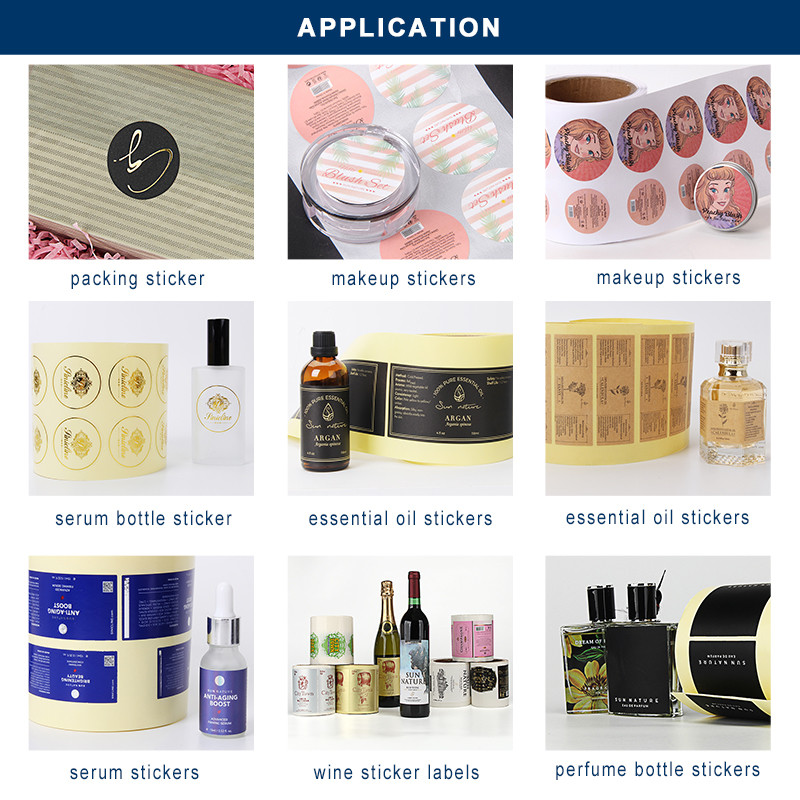 Gold Foil Candle Plastic Sticker Labels Glass Bottle For Fragrance