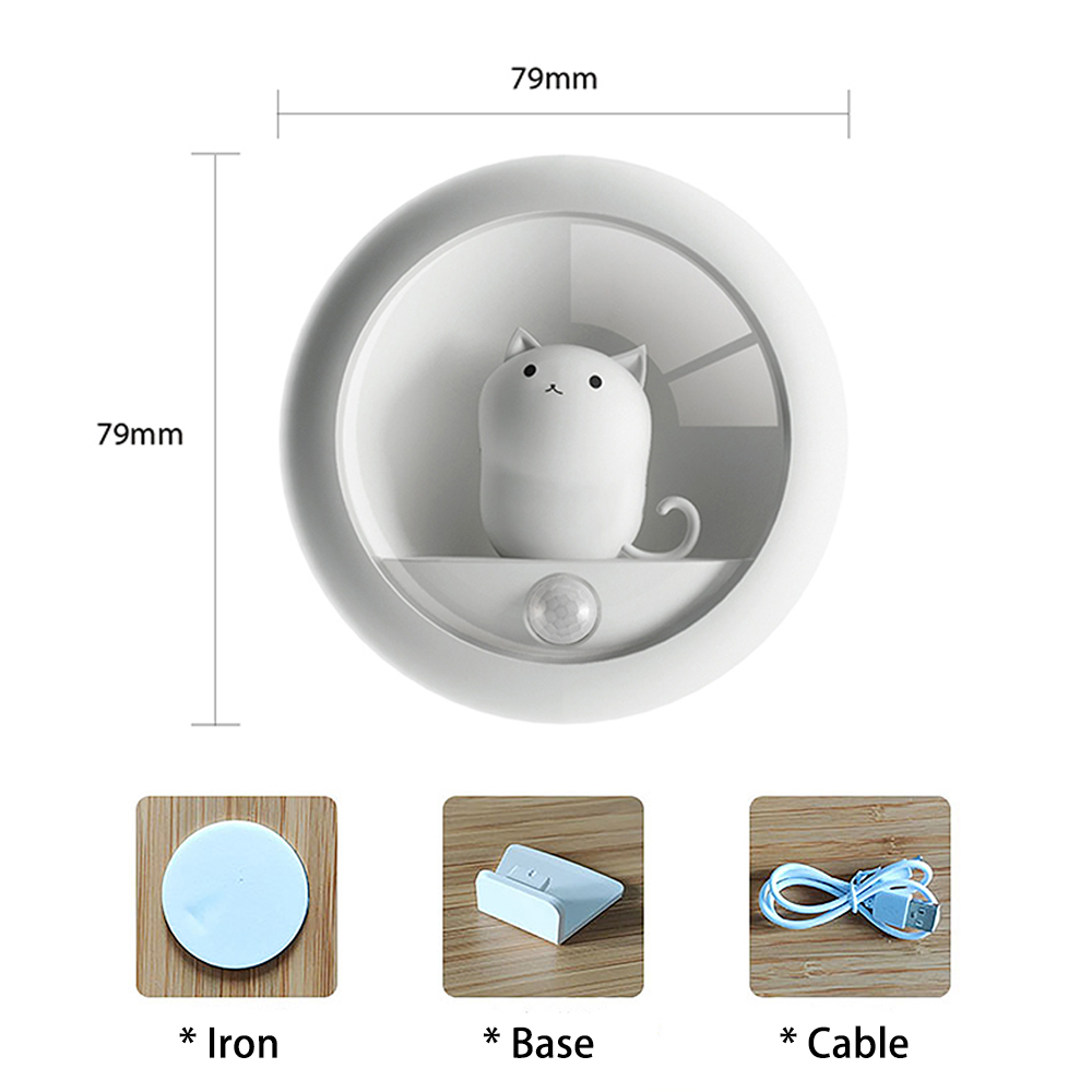 Decorative Atmosphere 800MAH 0.3w Motion Sensor Bedroom Night Light