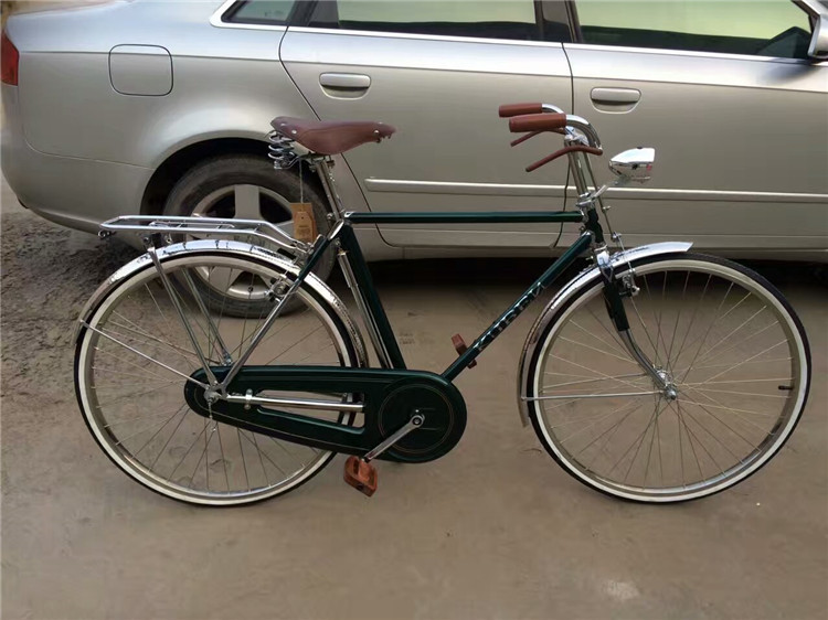 New brake colorful hi-ten steel 26/28 size elegant retro city bike for man with LED light