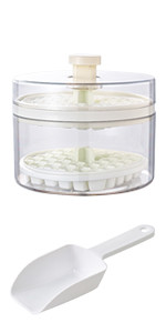 Ice Cube Trays Mold With Lid And Bin For Whiskey Cocktail Juice Coffee