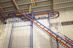 China 220V Vertical Powder Coating Line With Automatic Gun System Customized wholesale