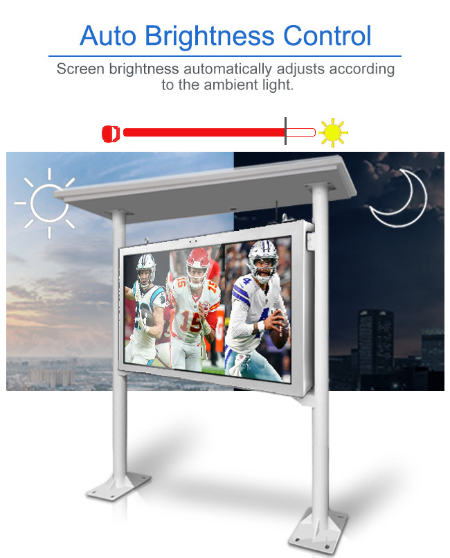 Outdoor TV LCD Monitor For Sport Park 55" 43" 65" HD High Bright Screen