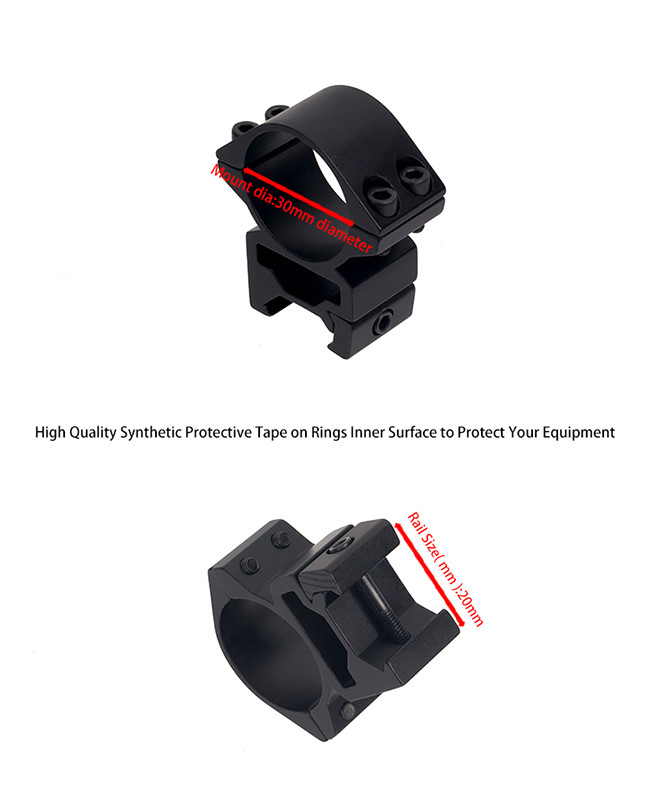 Aluminum Alloy Tactical Scope Mounts With Top Rail Fits On Weaver Rail / Hunting Accessories