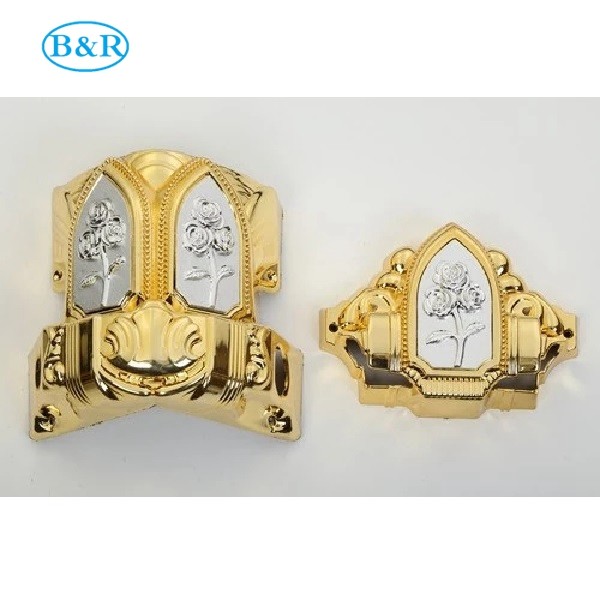 Coffin Fitting Set Herrajes Para Ataudes Casket Plastic Corners Gold Color