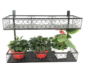 China Outdoor Double Layer 4.41lb Metal Flower Stand wholesale