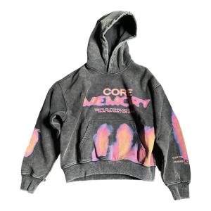 China Streetwear 500gsm Grey Sublimation Hoodie DTG Digital Printing Stone Acid Washed Hoodie wholesale