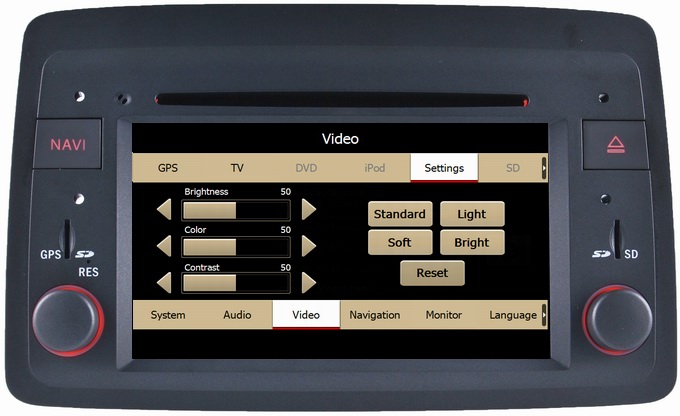 Ouchuangbo autoradio DVD GPS for Fiat Panda(2004 onward) with steering wheel control mp3