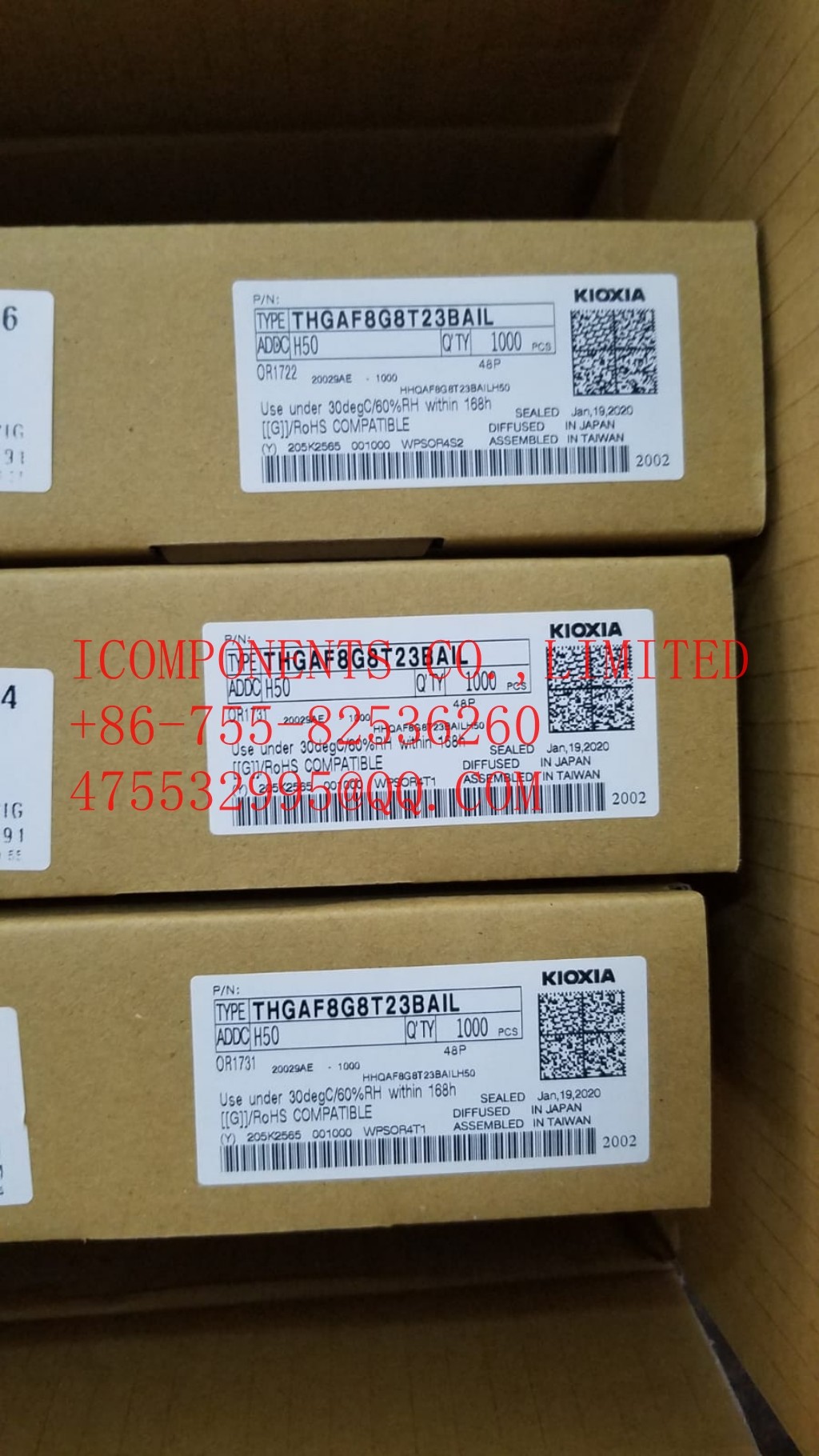 THGAF8G8T23BAIL Kioxia NAND FLASH IC 256Gb （32G x 8） UFS 153-WFBGA（11.5x13）