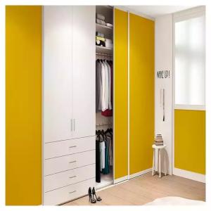 China MDF Plastic Bedroom Sliding Wardrobe Modern Metal Solid Wood wholesale