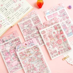 China Girlish Heart Custom Paper Stickers Hand Account Decoration Sticker 80gsm wholesale